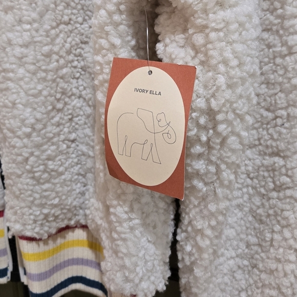 NWT Ivory Ella sherpa bomber iacket - Picture 4 of 11